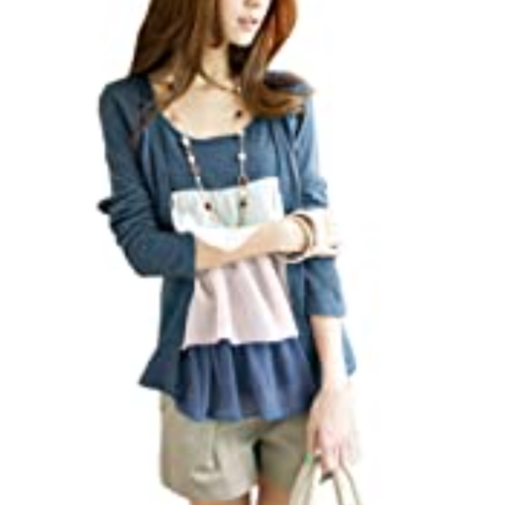 Allegra K | Chiffon Ruffled Shirt